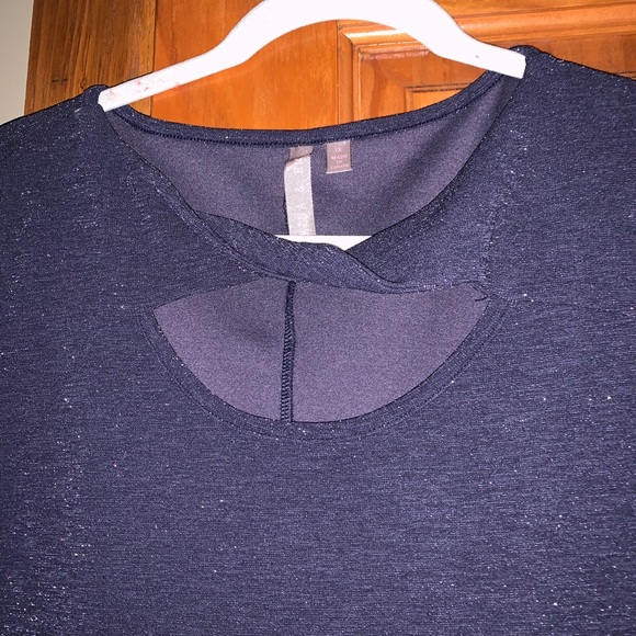 Brina and Em Dane Front Twist Shine Knit Dress - Picture 3 of 3